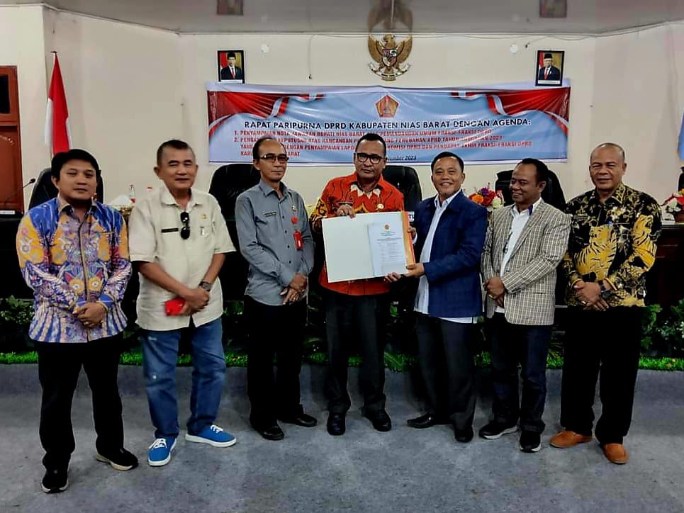 Pemerintah Daerah Dan Dprd Kab Nias Barat Setujui Perubahan Apbd Tahun