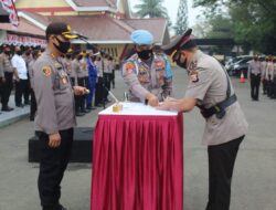 Prosesi Sertijab Kapolsek Taktakan, Dipimpin Langsung Oleh Kapolres Serang Kota 