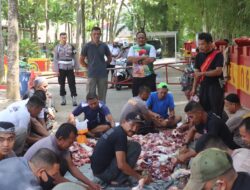 Memperingati Idul Adha 1441 H, Sat Brimob Polda Banten Sembelih Puluhan Ekor Kambing dan Sapi
