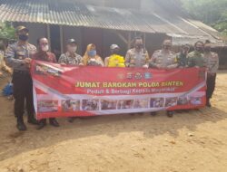 Bhakti Sosial, Kapolsek Curug Dampingi Tim Jumat Barokah Polda Banten