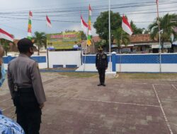 HUT RI Ke-75, Kapolsek Kramatwatu Pimpin Upacara Penurunan Bendera