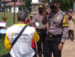 Polsek Cibatu Menggelar OPS Yustisi Prokes Cegah Penyebaran Covid – 19