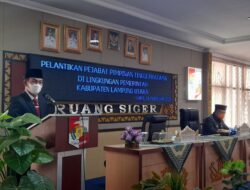 Bupati Lampura Lantik Tiga Pejabat Eselon (II-B)