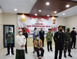 Polres Serang Kota bersama Forkompinda Kota Serang, Toga Dan Tomas Ikuti Upacara Virtual Hari Bhayangkara Ke-75