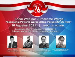 Sambut HUT Ke-76 Kemerdekaan RI, PPWI Gelar Webinar Jurnalisme Warga