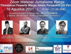 Webinar Jurnalis Warga Sukses, Ilham Bintang: Pewarta Warga Lebih Tinggi dari Wartawan