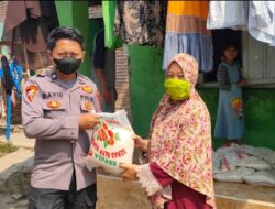 Bantu Masyarakat Yang Terdampak Covid-19, Polsek Kasemen Bagikan Beras