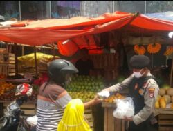 Patroli Pendisiplinan Prokes, Satsamapta Polres Serang Kota Polda Banten Bagikan Masker