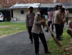 Guna Menjaga Kebersihan dan Keindahan, Polres Serang Kota Polda Banten Laksanakan Korve