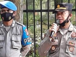 Kapolsek Curug Polres Serang Kota Pimpin Apel Pengamanan dan Pengawasan Aksi Unras FSPMI