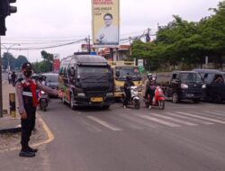 Tak Kenal Lelah, Satsamapta Polres Serkot Polda Banten Intens Gatur Lantas