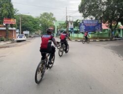 Satsamapta Polres Serkot Polda Banten Patroli Bersepeda Demi Ciptakan Rasa Aman