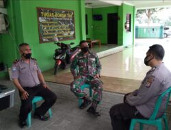 Guyub TNI-Polri, Anggota Polsek Kramatwatu Polresta Serkot Sambang silahturahmi koramil Kramatwatu Jalin Sinergitas