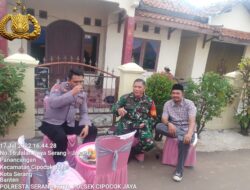 Bersinergi Bhabinkamtibmas Polsek Cipocok Jaya Polresta Serkot dan Babinsa Patroli kewilayahan
