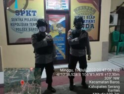 Polsek Baros Polresta Serkot Jaga Kewasapadaan dengan Melaksanakan Sispam Mako Malam