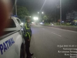 Giat Rutin pada Malam Hari, Satlantas Polresta Serkot Gelar Patroli Malam, Cegah Balap Liar