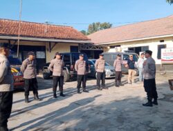 Kapolsek Pabuaran Polresta Serkot Melaksanakan Rutinitas Tugas Pimpin Apel pagi