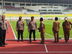 Cek Persiapan pelaksanaan Liga 1 di Banten Internasional Stadium, Kecamatan Curug Kota Serang Polresta Serkot