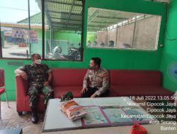 Polsek Cipocok Jaya Polres Serkot Silaturahmi TNI-POLRI bersinergi Bhabinkamtibmas dan Babinsa jaga Kondusifitas kewilayahan