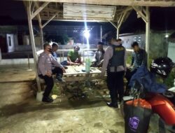 Bhabinkamtibmas Polsek Baros Polresta Serkot Sambangi Pos Kamling Beri Himbauan Kamtibmas