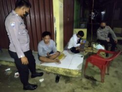 Polsek Baros Polresta Serkot Patroli Malam sekaligus Berikan Himbauan Kepada Pemuda