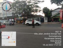 Personel Satsamapta Polresta Serkot Gelar Patroli Pengaturan Lalu Lintas Cegah Kemacetan.