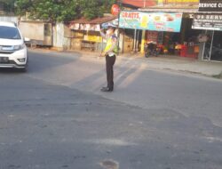 Gatur Lalulintas Di Simpang Kebaharan Lopang Polsek Serang  Polresta Serkot Upaya Harkamtibcarlantas