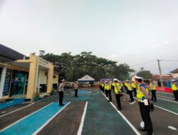 Memulai Kegiatan Pagi Hari, Satlantas Polresta Serkot Laksanakan Apel Pagi