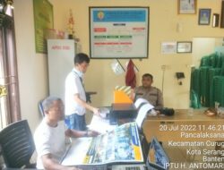 Sambang Kantor Kelurahan Pancalaksna, Sabhara Polsek Curug Polresta Serkot Jalin Silaturahmi Untuk Menciptakan Situasi Kamtibmas Yang Kondusif