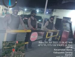 Polsek Baros Polresta Serkot Jaga Kewaspadaan Dengan Lakukan Sispam Mako Malam