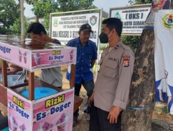 Sambang Pedagang, Ka SPK Polsek Taktakan Polresta Serkot Jalin Mitra Kamtibmas