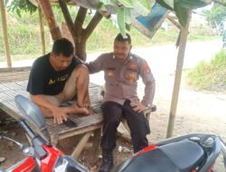 Bhabinkamtibmas Polsek Kramatwatu Polresta Serkot Sambang Warga Desa Lebakwana