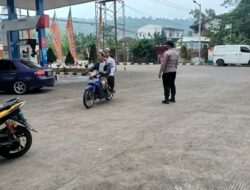 Demi Kamtibmas Kondusif, Polsek Pabuaran Polresta Serkot Patroli SPBU
