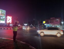 Exit Dimalam Hari, Satlantas Polresta Serkot Lakukan Gatur Malam Hari