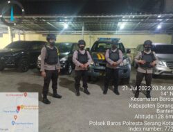 Polsek Baros Polresta Serkot Jaga Kewaspadaan Dengan Lakukan Sispam Mako Malam Hari