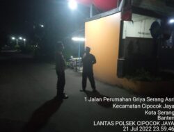  Patroli Malam Polsek Cipocok Jaya Polresta Serkot, Kunjungi Pos Perumahan