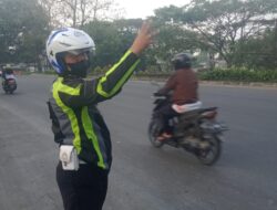 Hindari Kemacetan Pada Pagi Hari, Satlantas Polresta Serkot Lakukan Gatur Pagi Di Exit Tol Serang Timur