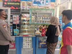 Patroli Indomart, Alfamart Personil Polsek Pabuaran Polresta Serkot Sampaikan Pesan Kamtibmas
