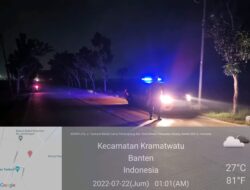 Polsek Kramatwatu Polresta Serkot Rutin Patroli Mobile di Malam Hari Antisipasi Balap Liar dan C3