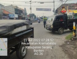 Gatur Lalin di Pagi Hari Bukti Pelayanan Unit Lantas Polsek Kramatwatu Polresta Serkot Kepada Masyarakat