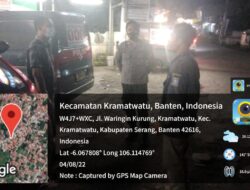 Patroli KRYD, Polsek Kramatwatu Polresta Serkot Ingatkan Petugas Parkir Jaga Kamtibmas