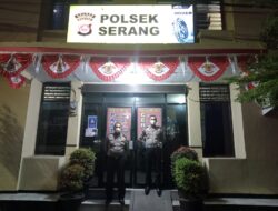 Cegah Kejahatan Sekitar, Polsek Serang Polresta Serkot Gelar Pengamanan Mako.