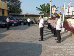 Melaksanakan Tugas Sehari-hari, Polsek Cipocok Jaya Polresta Serkot Rutin Lakukan Apel.