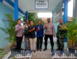 Bhabinkamtibmas Polsek Taktakan Polresta Serkot Hadiri Peresmian Pembangunan Pos Ronda