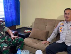 Danramil 0602-01 Kunjungi Kapolsek Serang Polresta Serkot Dalam Rangka Jalin Silaturahmi