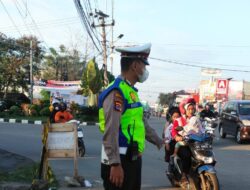 Unit Lalulintas Polsek Cipocok Jaya Polresta Serkot Gelar Gatur Pagi