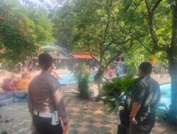 Anggota Polsek Ciomas Polresta Serkot Patroli Tempat Wisata Pada Hari Weekend