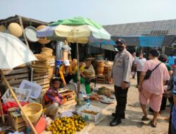 Polsek Walantaka Polresta Serkot Kunjungi Pasar Kalodran Untuk Mengimbau Pengunjung dan Pedagang