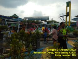 Beri Imbauan di Tempat Wisata Water Boom oleh Personel Polsek Curug Polres Serkot