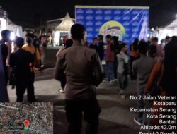 Personel Polsek Serang Polresta Serkot Gelar Pengamanan Serang Fair 2022 Kota Serang
